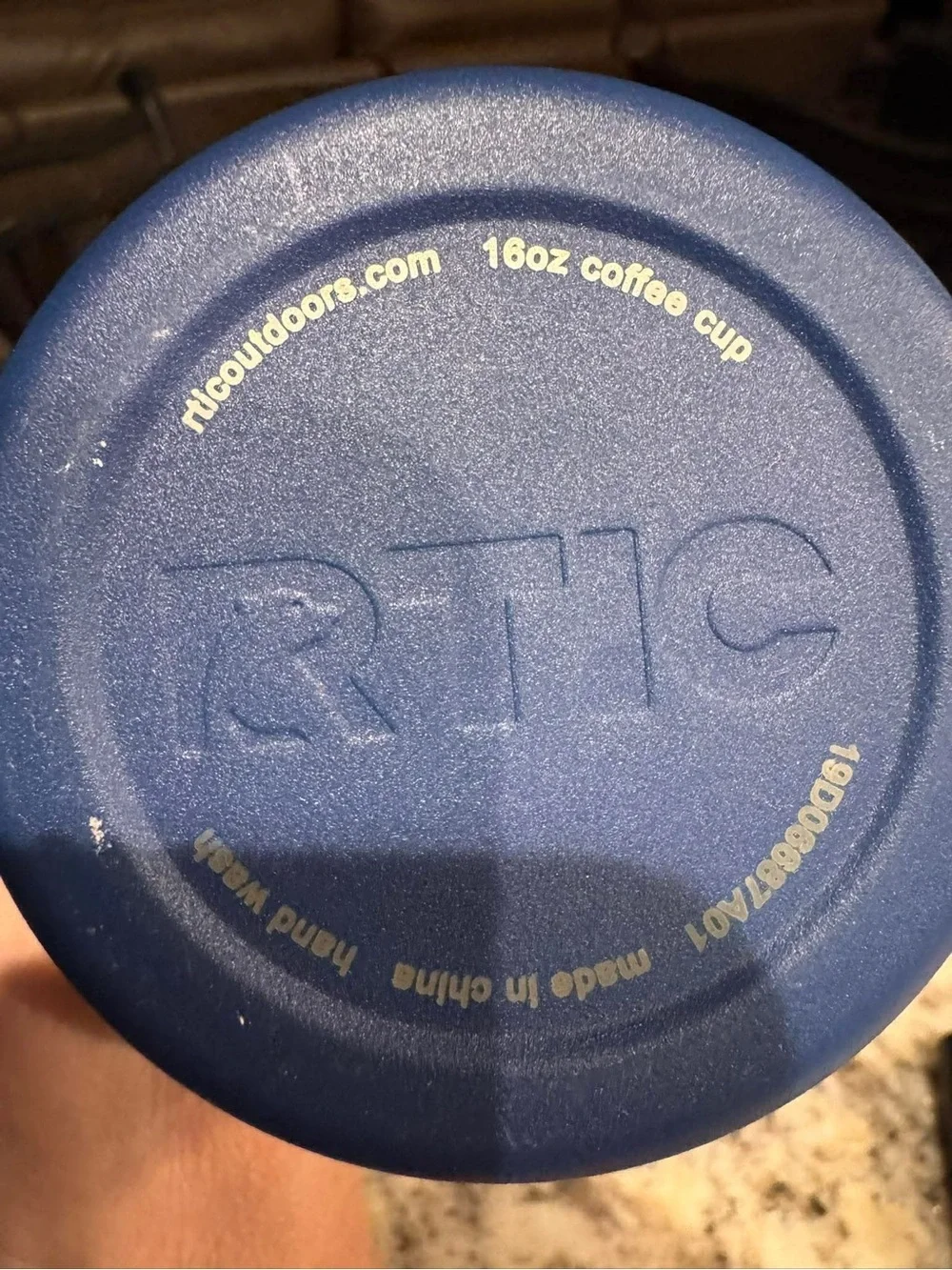 Patriotic Blue Stainless Tumbler - 6 1/2” tall 3” diameter